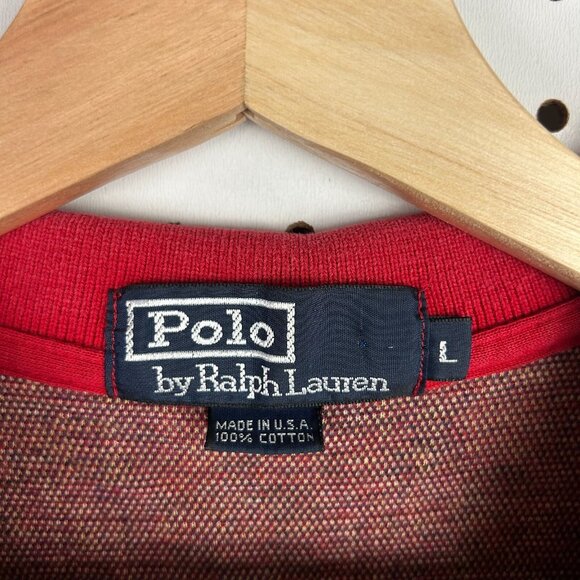 Polo Ralph Lauren Golf Crest Polo Shirt Size Large USA Made Plaid Retro USA Made - Picture 5 of 6